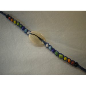 Bracelet tressé bleu pétrole