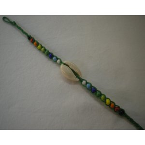 Bracelet tressé vert prairie