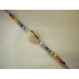 Bracelet tressé parme