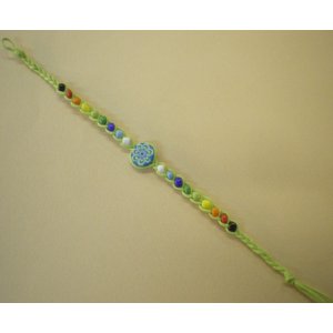 Bracelet vert tressé 