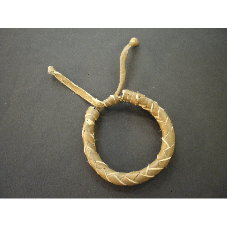 Bracelet rond cuir tressé