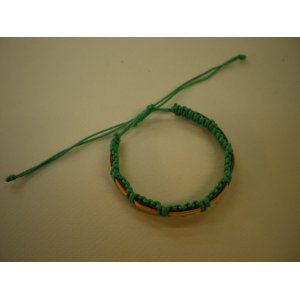 Bracelet macramé coton vert