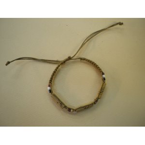 Bracelet coton perles pyro