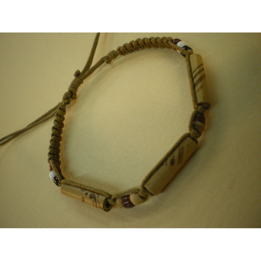 Bracelet coton perles pyro