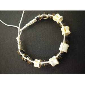 Bracelet 1 coton et perles