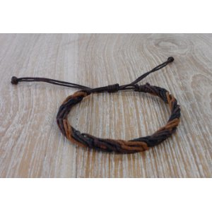 Bracelet rond Bayu noir et marron