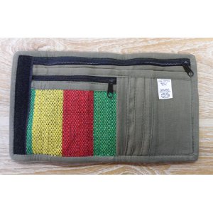 Portefeuille weaving rasta