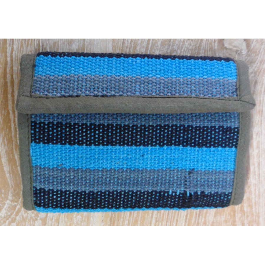 Portefeuille weaving bleu clair