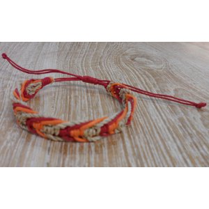 Bracelet sisalia rouge et orange