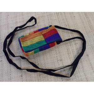 Pochette portable weaving rainbow