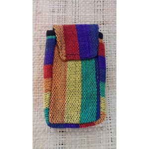 Pochette smartphone weaving rainbow