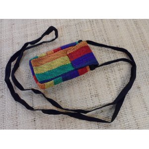 Pochette smartphone weaving rainbow