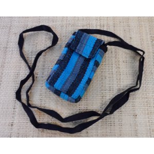 Pochette portable weaving bleu clair