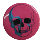 Badge skull pink