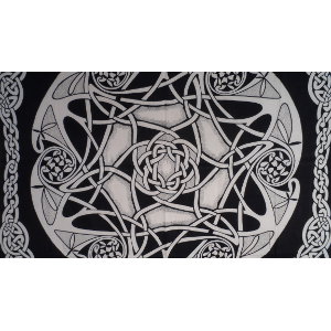 Tenture maxi étoile celtic noir et blanc