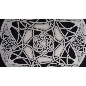 Tenture maxi étoile celtic noir et blanc