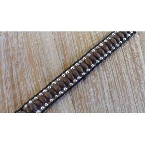 Bracelet perles bois marron