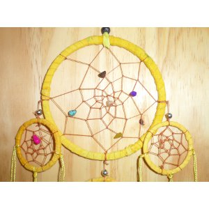 Dreamcatcher 12 cree 5 cercles jaune