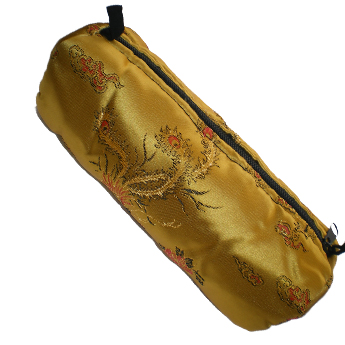 Trousse satiné jaune