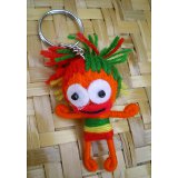 Porte clés rasta girl orange