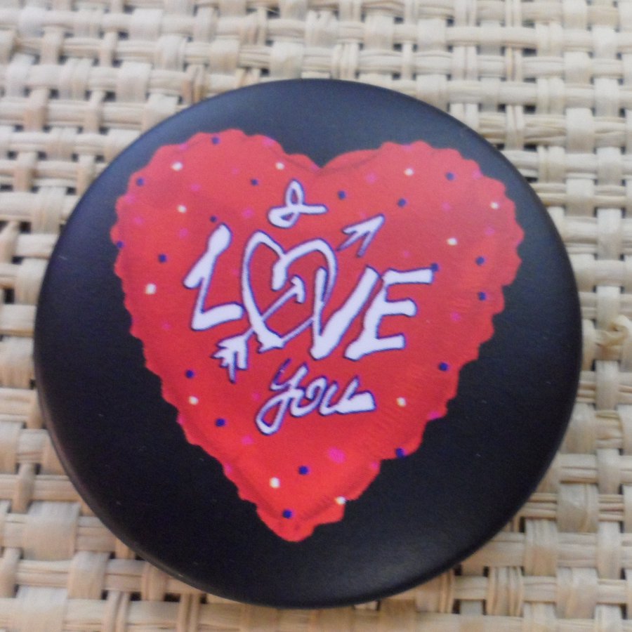 Badge coeur  I love you 