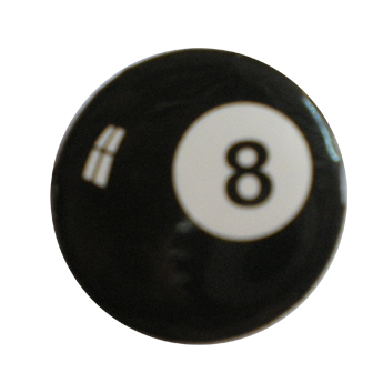 Badge boule noire de billard