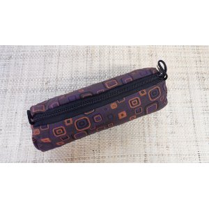 Trousse motifs 70's marron