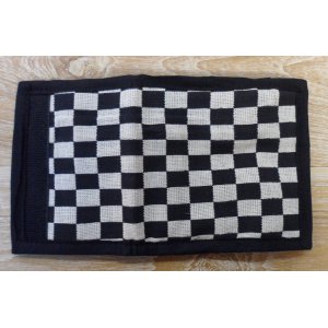 Portefeuille damier noir blanc