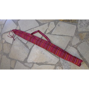 Housse didgeridoo rayée framboise