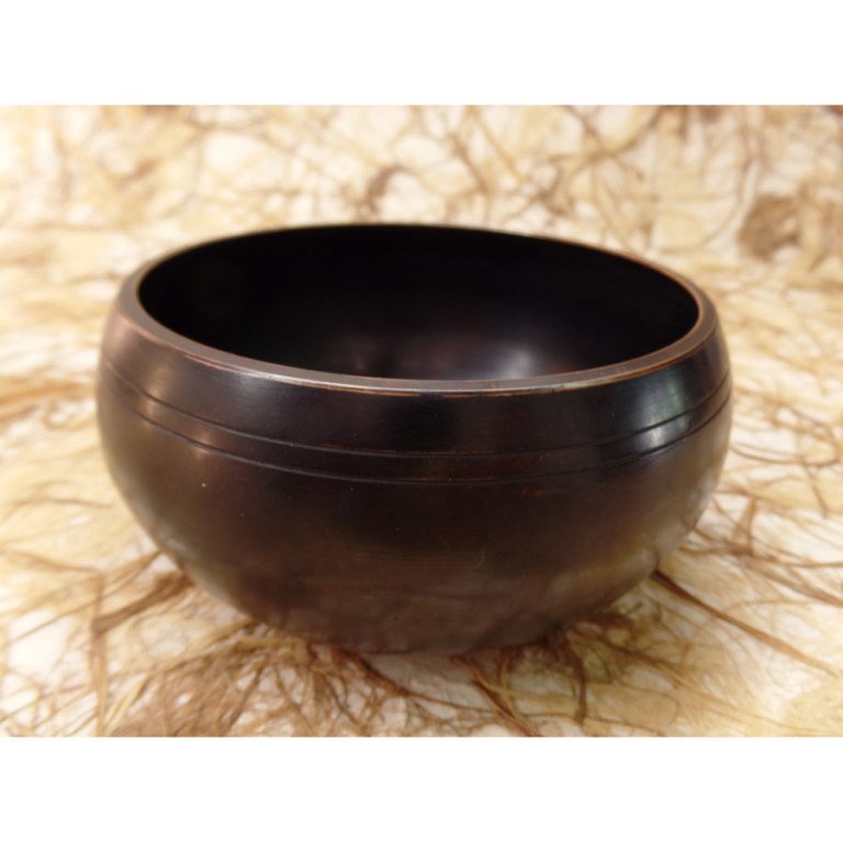 Bol tibétain foncé gravé Ganesh