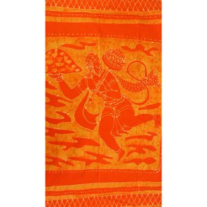 Tenture orange Hanuman