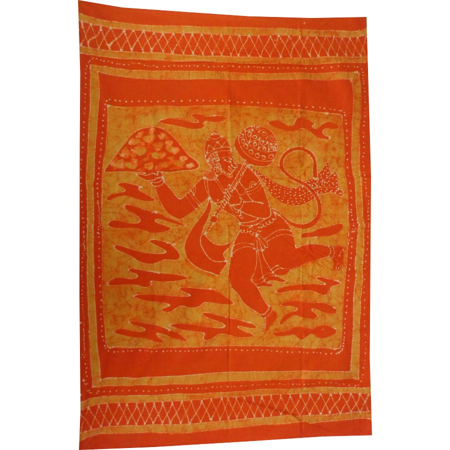 Tenture orange Hanuman