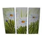 Tableau triptyque marguerites