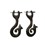 Paire boucles d'oreille corne ethniques