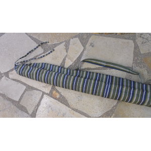Housse didgeridoo rayée vert et bleu