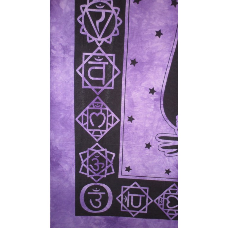 Tenture maxi mauve 7 chakras