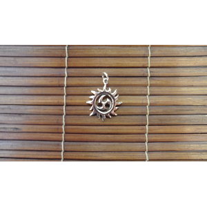 Pendentif soleil tribal 2 en argent