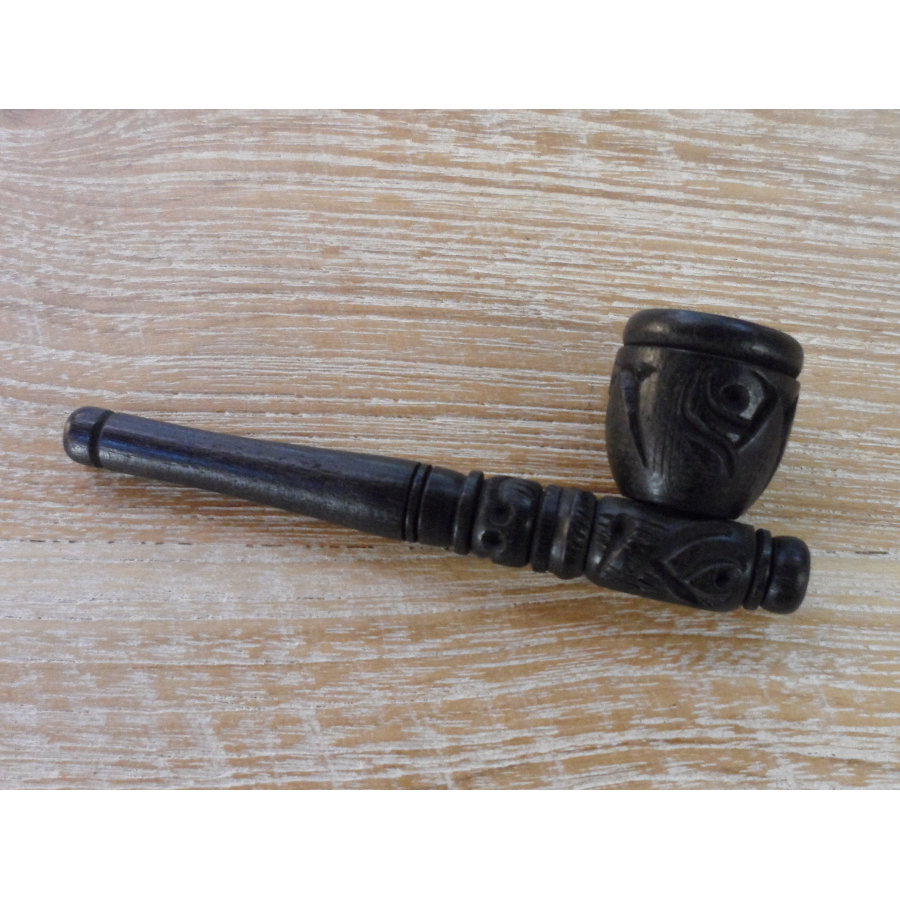 Pipe gravée noire