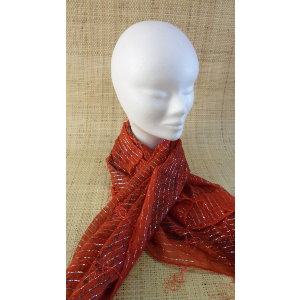 Foulard Hyderabad corail