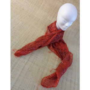 Foulard Hyderabad corail