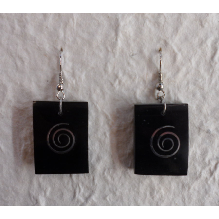 Boucles d'oreilles rectangles 