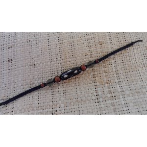 Bracelet  noir sapèques