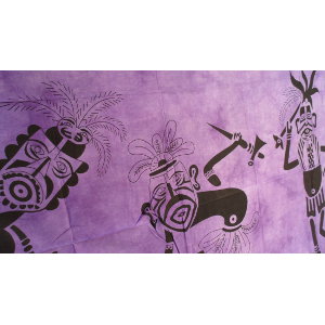 Tenture violette danse tribale