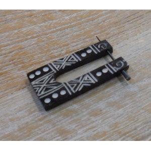 Boucles d'oreilles tribales domino