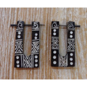 Boucles d'oreilles tribales domino