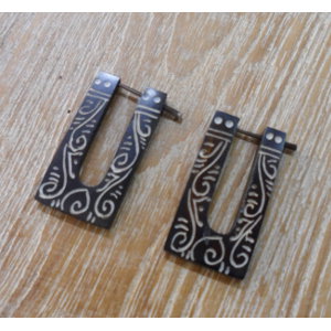 Boucles d'oreilles tribales volute