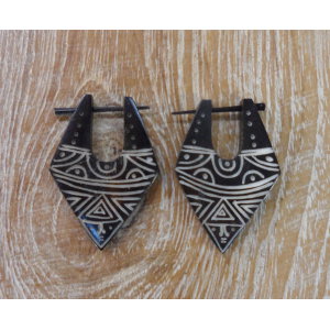 Boucles d'oreilles tribales visage