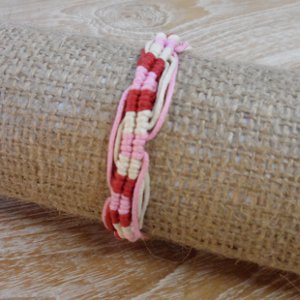 Bracelet macramé rose Ati