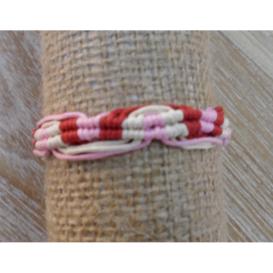 Bracelet macramé rose Ati