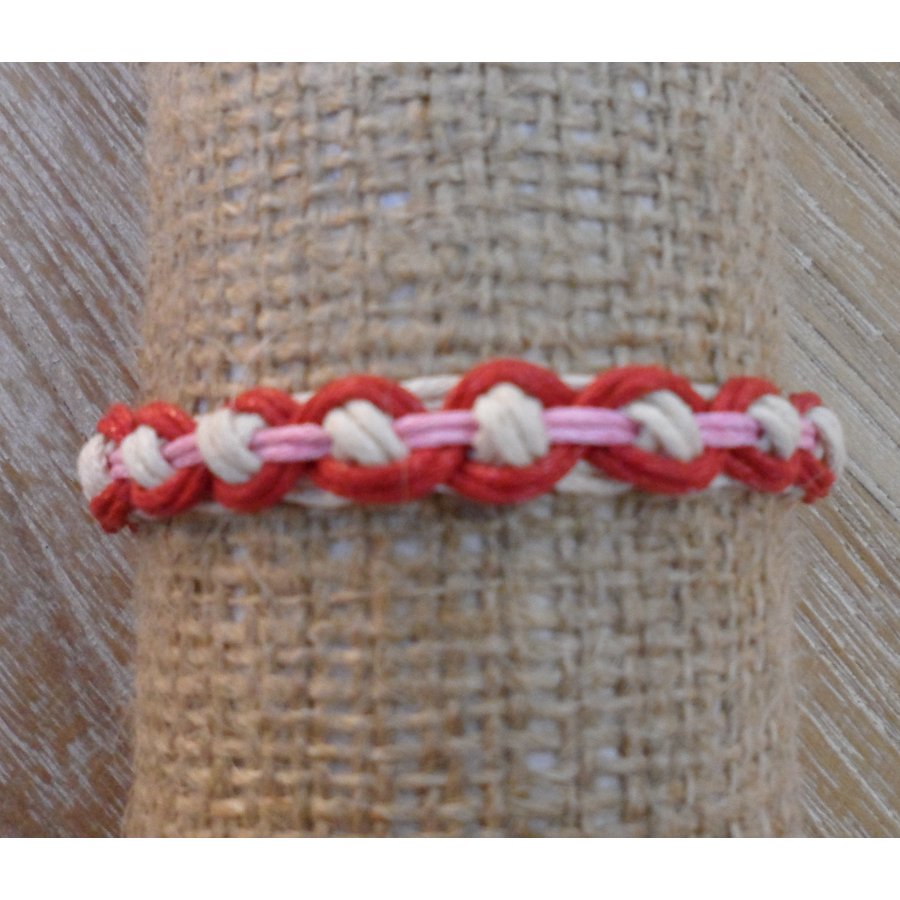 Bracelet macramé rose Avi  